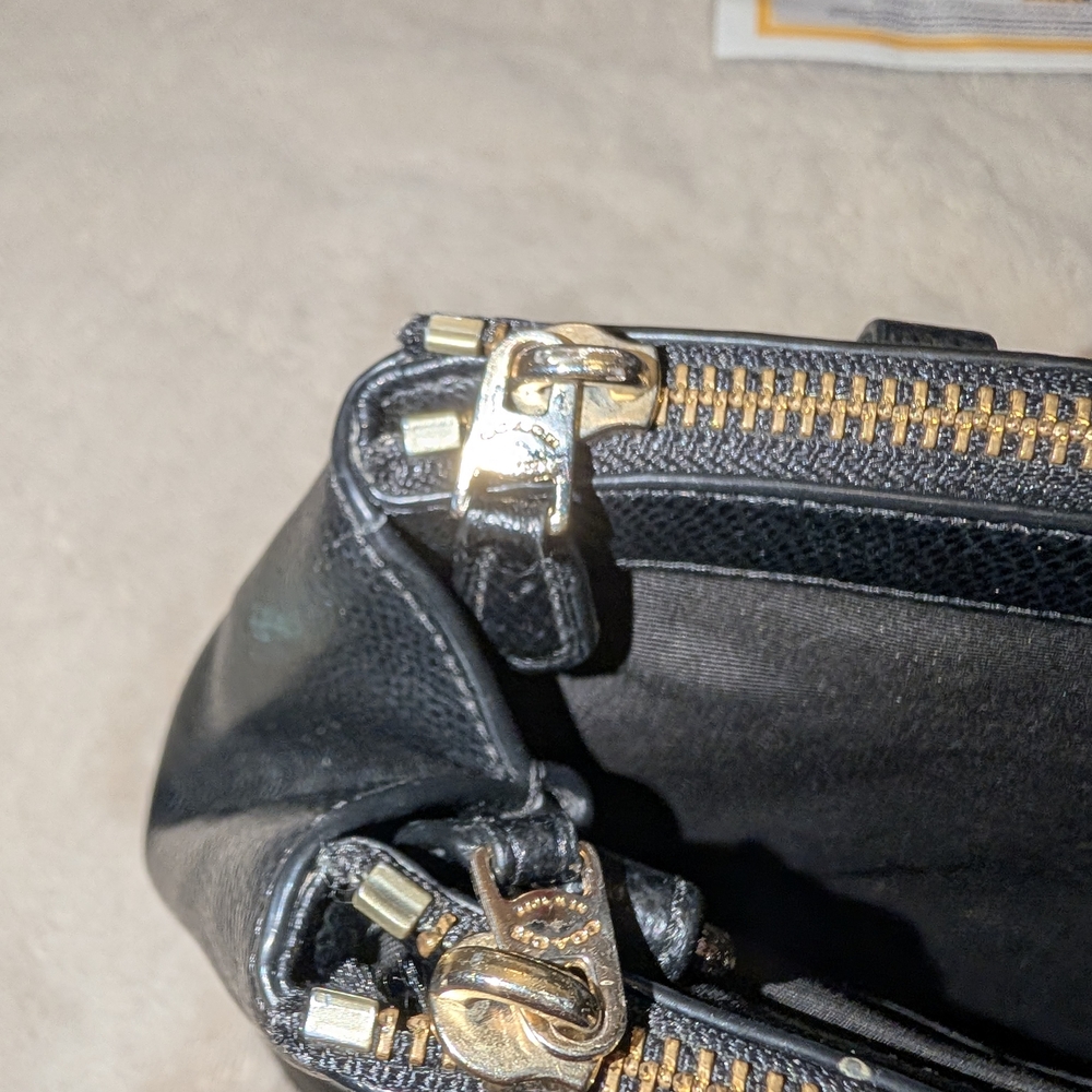 Coach Christie Carryall Leather Black Purse - Picture 4 of 9